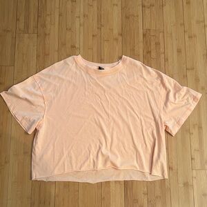wild fable Peach Boxy Cropped Crewneck Tee